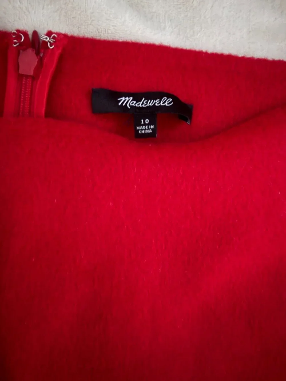 Madewell Double-Faced Mini Skirt in Wool Blend - Size 10 Red
